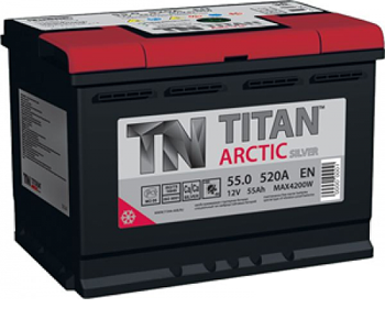 Аккумулятор Titan Arctic Silver 55 Ач п/п Аккумулятор Titan Arctic Silver 55 Ач п/п