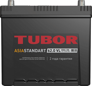 Аккумулятор Tubor Asia Standart 62 Ач о/п (D23FL) Аккумулятор Tubor Asia Standart 62 Ач о/п (D23FL)