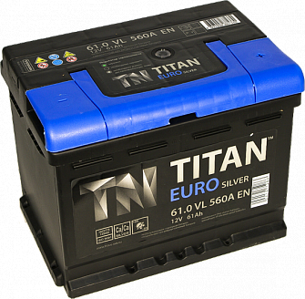 Аккумулятор Titan Euro Silver 61 Ач п/п Аккумулятор Titan Euro Silver 61 Ач п/п