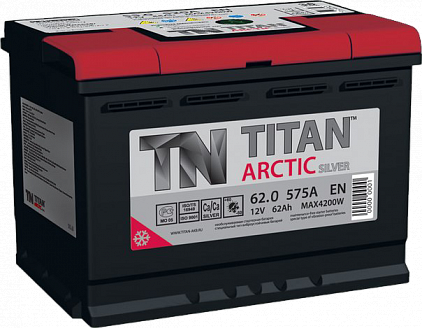 Аккумулятор Titan Arctic Silver 62 Ач о/п Аккумулятор Titan Arctic Silver 62 Ач о/п