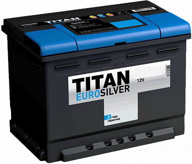 Аккумулятор Titan Euro Silver 60 Ач о/п низкий Аккумулятор Titan Euro Silver 60 Ач о/п низкий