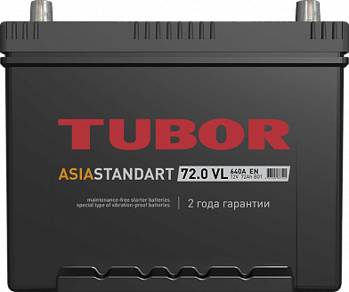 Аккумулятор Tubor Asia Standart 72 Ач о/п (D26FL) Аккумулятор Tubor Asia Standart 72 Ач о/п (D26FL)