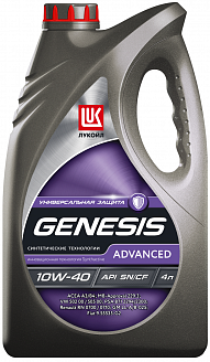 Масло моторное Лукойл Genesis Advanced SN/CF 10W40 1л всесез. п/синт. Масло моторное Лукойл Genesis Advanced SN/CF 10W40 1л всесез. п/синт.