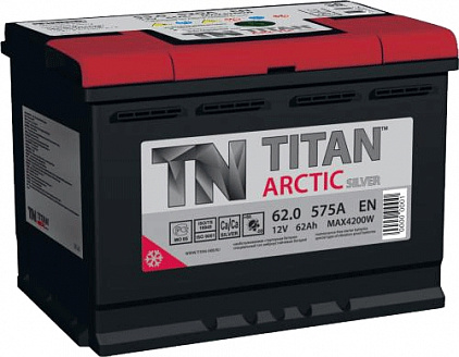 Аккумулятор Titan Arctic Silver 62 Ач о/п Аккумулятор Titan Arctic Silver 62 Ач о/п