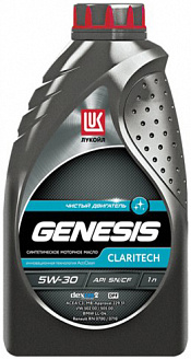 Масло моторное ЛУКОЙЛ GENESIS CLARITECH 5W30 1л всесез. синт. Масло моторное ЛУКОЙЛ GENESIS CLARITECH 5W30 1л всесез. синт.