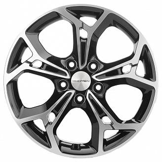Диск KHW 1606  6,5x16 5x108 ET50 63,35 Black-FP (Ford Focus)